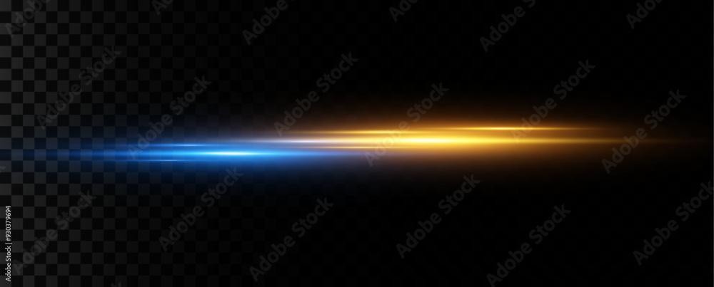 Aufkleber horizontal dynamic light golden lines.bright rays of light. vector illustration.bright golden flashe