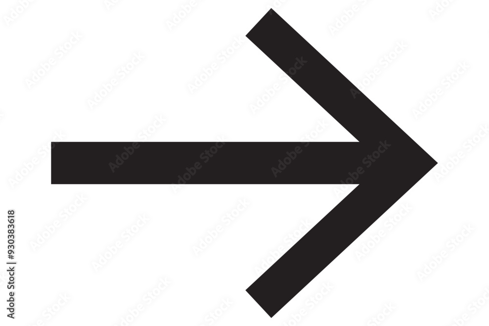 Poster black arrow pointing right. arrow shape element