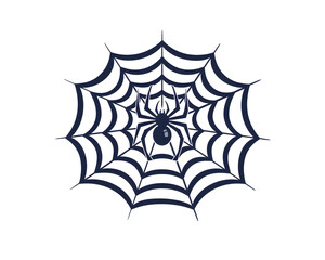 Black Widow Spider Web Design: A minimalist and striking illustration of a black widow spider in the center of its web, capturing a sense of both beauty and danger. Perfect for Halloween, horror, or n