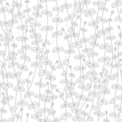 Series of seamless flower pattern motif in rustic floral hand drawing outline line textile fabric wallpaper paper wrap print