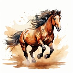 Obraz premium the AI Image Generator, horse isolated on white background