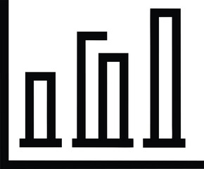 Graph chart illustrating data increase