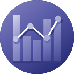 icon of graph  vector illustration