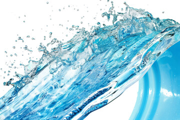 Bright Water Slide with Splashing Water