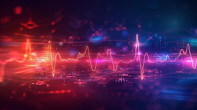 Heartbeat pule line illustration background. ECG hospital diagnosis test, emergency life case