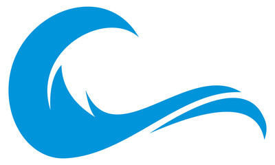 blue water wave vector logo