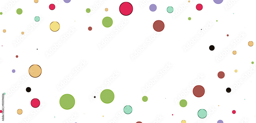 Wall mural  Multicolored confetti on white