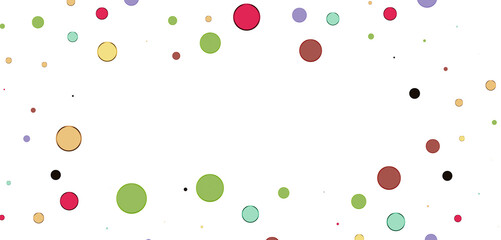  Multicolored confetti on white