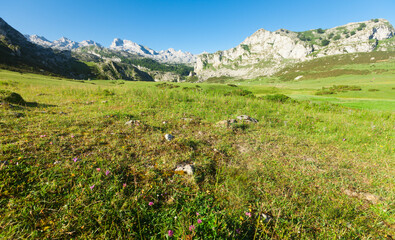 Views of national park peaks of europe