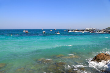 Tawaen pier in Koh Larn Island, Pattaya