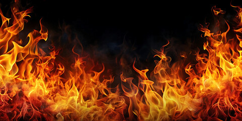Obraz premium orange fire flames background