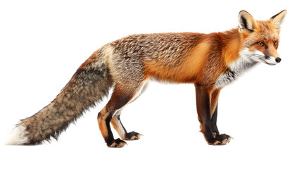 Fototapeta premium Wildlife Fox isolated on white background