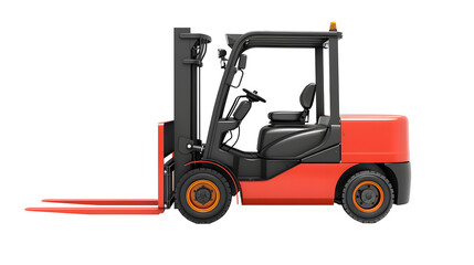Realistic Modern forklift isolated on a white background