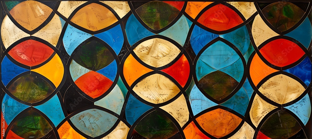 Poster an abstract geometric background with multicolors