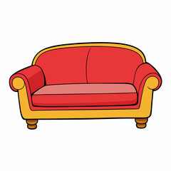 Sofa isolated on white, sofa vector illustration, furniture vector art, sofa silhouette, Animal icon, sofas line art, eps