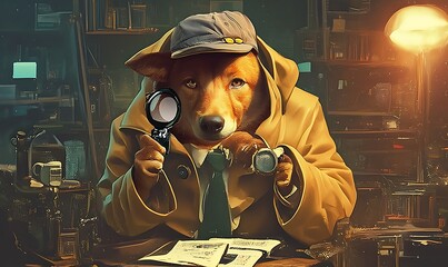 Portrait of a Rottweiler wearing a cowboy hat and bandana, emanating a rustic and adventurous vibe.
