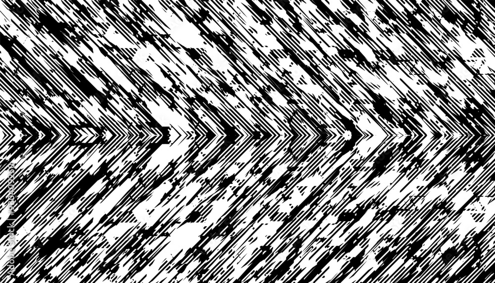 Poster grunge pattern with sharp arrows shape. modern and sporty design element. for sporty background and 
