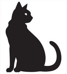 silhouette cat vector,Cat Silhouette Vector