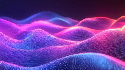 Colorful motion elements with neon led illumination. Abstract futuristic background , ai