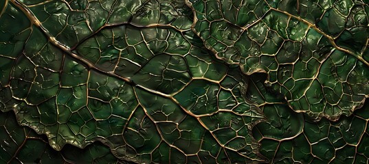 Obraz premium Green Leaf Texture Embedded in a Background