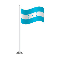 Background with flag of Honduras. Vector Illustration.
