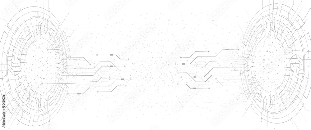 Aufkleber gray background. Abstract technological background with various technological elements. Structure pattern technology backdrop. Vector illustration.	