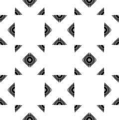 black and white seamless pattern geometric background.