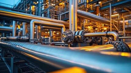 Piping system with heat exchangers in a power plant, showcasing the role of pipes in thermal management.