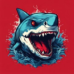 Naklejka premium the AI Image Generator, vampire face with flames