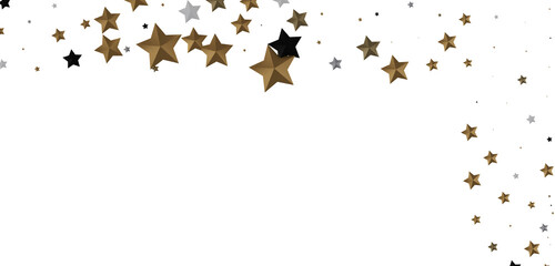 Gilded Rainfall: Experience the Magic of a 3D Gold Stars Shower