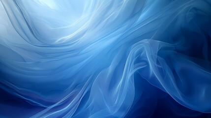 Fototapeta premium A serene abstract composition featuring flowing blue fabric-like textures.