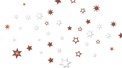 Twinkling Christmas Descent: Striking 3D Illustration Showcasing Falling Festive Twinkling Stars