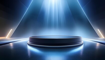 Minimalist and Modern Floating Platform Podium-A minimalist, floating podium with an ultra-clean design