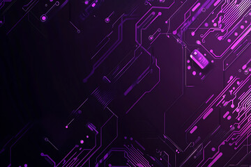 Abstract image of a circuit board with glowing lines and nodes on a pink gradient background. The intricate network of connections creates a modern, tech-inspired visual. Copy space available