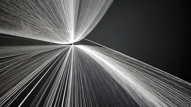 Abstract black and white time lapse of retro linart with modern motion design