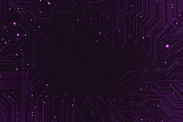 Abstract image of a circuit board with glowing lines and nodes on a pink gradient background. The intricate network of connections creates a modern, tech-inspired visual. Copy space available