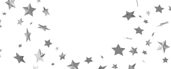 Silver stars of confetti.