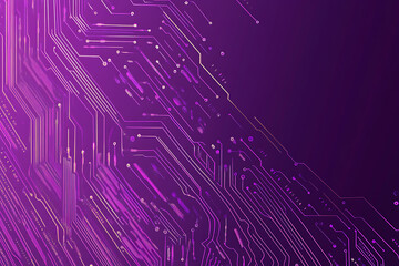 Abstract image of a circuit board with glowing lines and nodes on a pink gradient background. The intricate network of connections creates a modern, tech-inspired visual. Copy space available