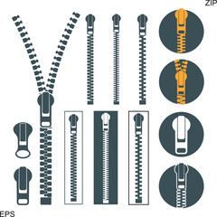 Zipper logo. Isolated zipper on white background © oleg7799