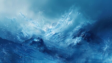 Naklejka premium Snow light abstract weather frozen illustration ice cold, sky shape, nature mountain snow light abstract weather frozen