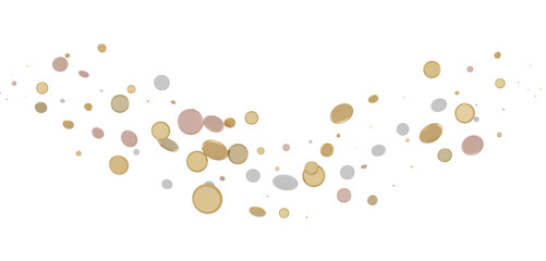 Joyful Deluge: Brilliant 3D Illustration Showcasing an Overflow of gold Confetti