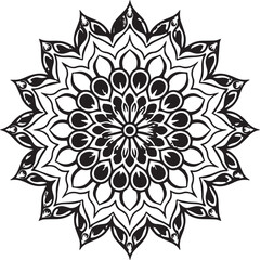 Mandala floral design art vector illustration