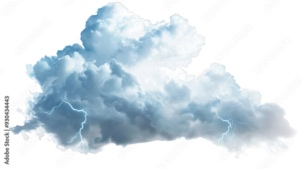 Wall mural clouds over the sky with thunder
