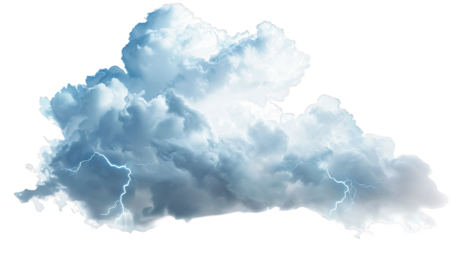 clouds over the sky with thunder 