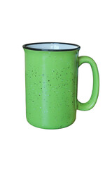 Green ceramic teapot