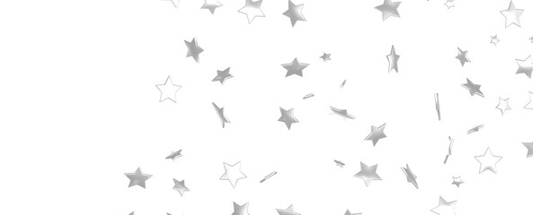 Silver stars of confetti.