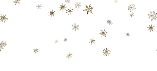 Snowflakes Falling On Snow - Winter Banner