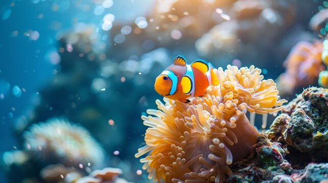 A Clownfish in Its Anemone Home