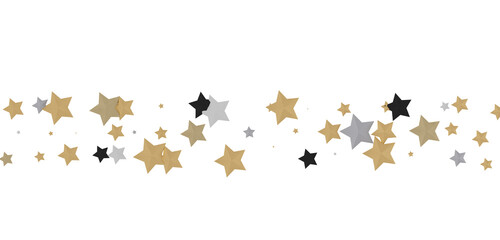 Gilded Rainfall: Experience the Magic of a 3D Gold Stars Shower