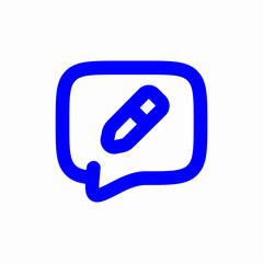 speech bubble pen write icon